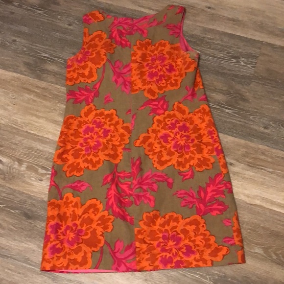 New Direction Elegant Linen and Rayon Floral Dress - Picture 5 of 7